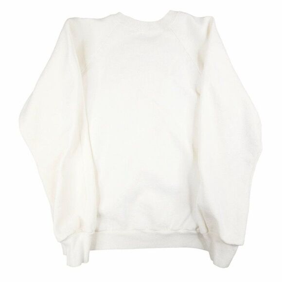 Vintage Ski Birds Sweatshirt Mens Size Small White 80s Snowmobile Made In USA - Picture 4 of 6